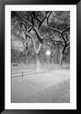 Snow Covered Promenade, Central Park by Walter Bibikow Pricing Limited Edition Print image