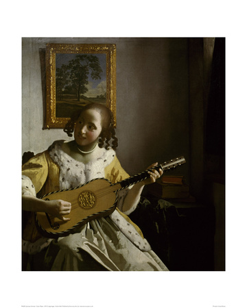 Guitar Player by Johannes Vermeer Pricing Limited Edition Print image