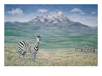 Zebra With Mountain In Background by Mark Hunt Pricing Limited Edition Print image