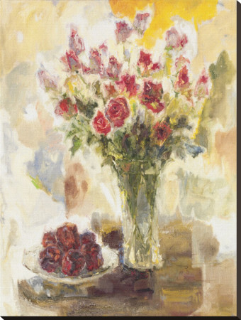 Red Roses In Crystal Vase by Yona Pricing Limited Edition Print image