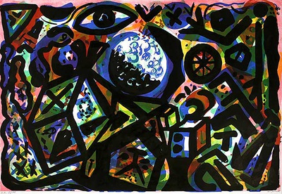 The Colors Of The Night by A. R. Penck Pricing Limited Edition Print image