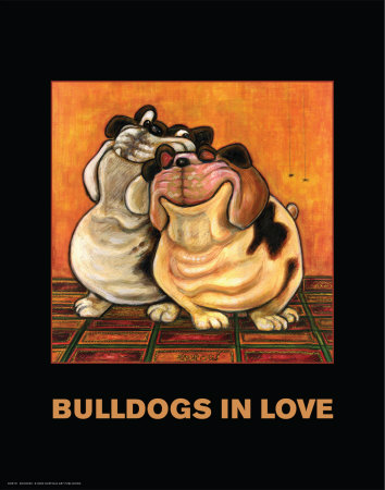 Bulldogs In Love by Kourosh Pricing Limited Edition Print image