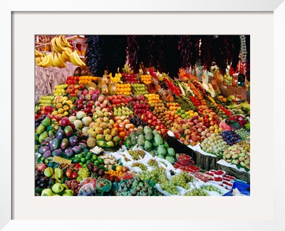 Stall At La Boqueria Market, Barcelona, Spain by Oliver Strewe Pricing Limited Edition Print image