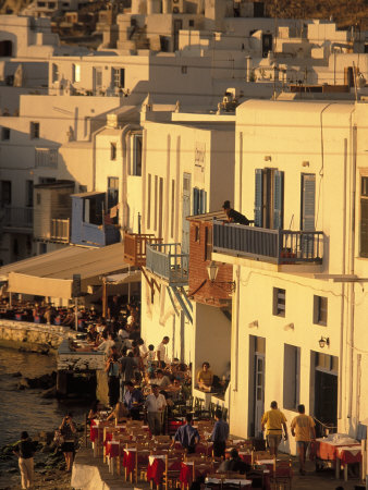 Cyclades Islands At Sunset, Mykonos, Greece by Walter Bibikow Pricing Limited Edition Print image