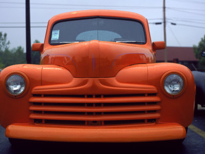 Orange Truck Seen From Front End, Indianola, Ia by Mark Hunt Pricing Limited Edition Print image