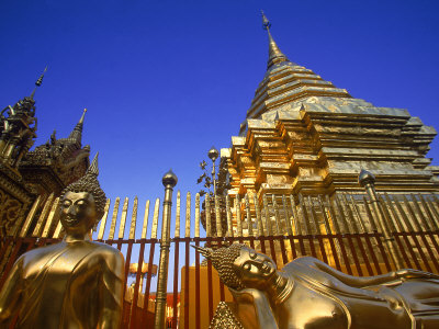 Reclining Buddha, Chiang Mia, Thailand by Walter Bibikow Pricing Limited Edition Print image