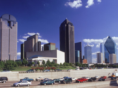 Downtown Skyline From Freeway, Dallas, Tx by Ralph Krubner Pricing Limited Edition Print image