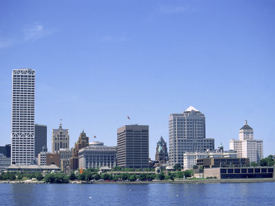 Milwaukee Skyline From Lake Michigan, Wi by Ken Wardius Pricing Limited Edition Print image