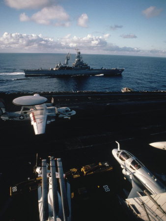 Navy Ship And Aircraft Carrier With Warship At Sea by Northrop Grumman Pricing Limited Edition Print image