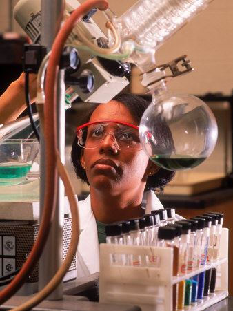 Woman College Student In Chemistry Lab by Chip Henderson Pricing Limited Edition Print image
