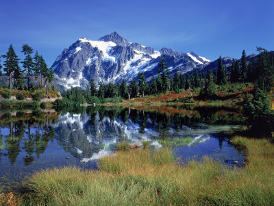 Mt. Shuksan And Picture Lake, Wa by Mark Windom Pricing Limited Edition Print image