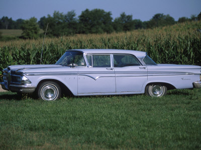 Americana Antique Edsel On Farm, Angola, In by Bruce Leighty Pricing Limited Edition Print image