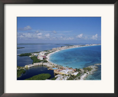 Aerial View Of Hotel Area Of Resort, Cancun, Yucatan, Mexico, Central America by Robert Harding Pricing Limited Edition Print image