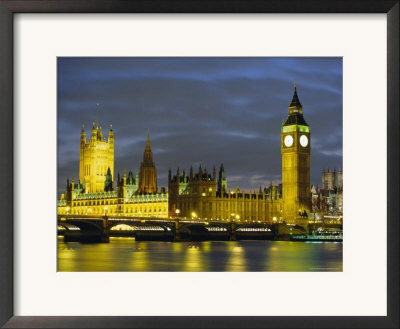 Houses Of Parliament At Dusk, Unesco World Heritage Site, Westminster, London, England, Uk (U.K.) by Jean Brooks Pricing Limited Edition Print image