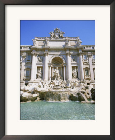 Baroque Style, Trevi Fountain (Fontana Di Trevi), Rome, Lazio, Italy, Europe by Gavin Hellier Pricing Limited Edition Print image