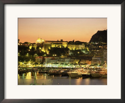 The Harbour And Prince's Palace At Sunset, Monte Carlo, Monaco, Cote D'azur, Mediterranean, Europe by Sergio Pitamitz Pricing Limited Edition Print image