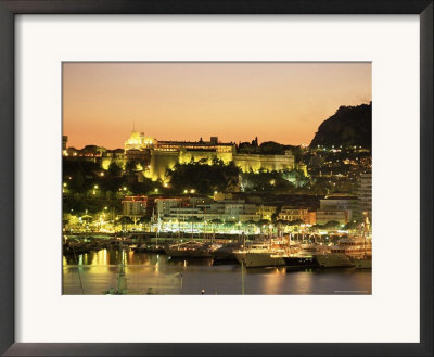 The Harbour And Prince's Palace At Sunset, Monte Carlo, Monaco, Cote D'azur, Mediterranean, Europe by Sergio Pitamitz Pricing Limited Edition Print image