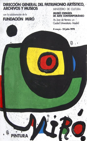 Pintaura, Ministerio De Cultura 1978 by Joan Miro Pricing Limited Edition Print image