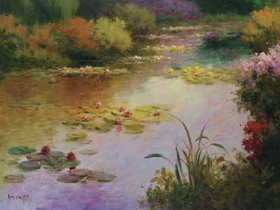 Water Lillies In Giverny by Karen Dupre Pricing Limited Edition Print image