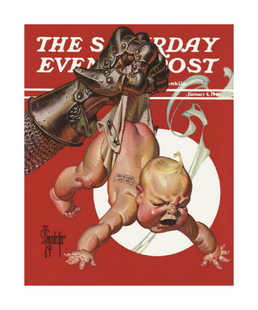 New Year's Baby, C.1941: In The Grip Of War by Joseph Christian Leyendecker Pricing Limited Edition Print image