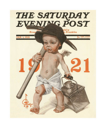 New Year's Baby, C.1921: Off To Work by Joseph Christian Leyendecker Pricing Limited Edition Print image