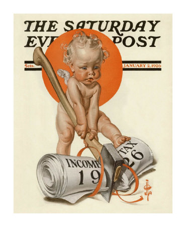 New Year's Baby, C.1926: No New Taxes by Joseph Christian Leyendecker Pricing Limited Edition Print image