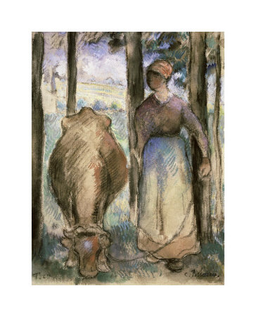 The Cowherd by Camille Pissarro Pricing Limited Edition Print image
