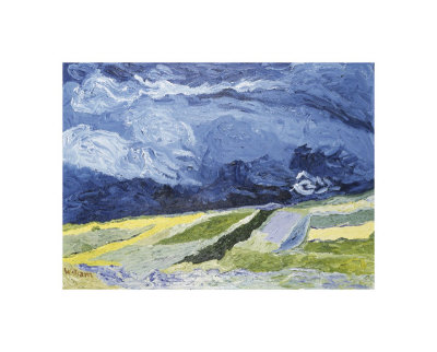 Field Under Stormy Skies by William W. Huggin Pricing Limited Edition Print image