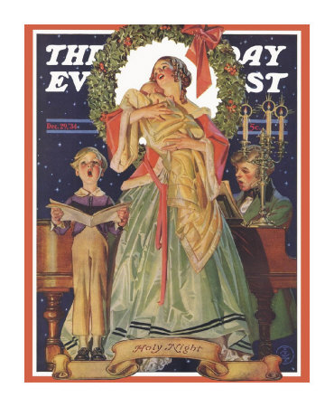 Victorian Family At Christmas, C.1934 by Joseph Christian Leyendecker Pricing Limited Edition Print image