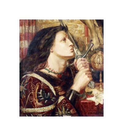 Joan Of Arc Kissing The Sword Of Deliverance by Dante Gabriel Rossetti Pricing Limited Edition Print image