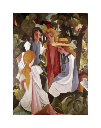 Four Girls by Auguste Macke Pricing Limited Edition Print image