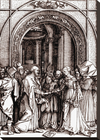 The Betrothal Of The Virgin by Albrecht Durer Pricing Limited Edition Print image