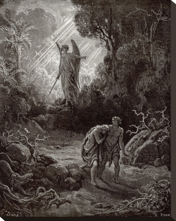 Adam And Eve: The Expulsion From The Garden (From Milton's Paradise Lost) by Gustave Doré Pricing Limited Edition Print image