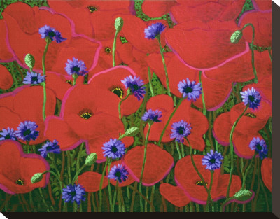 Poppies And Batchelor Buttons by John Newcomb Pricing Limited Edition Print image