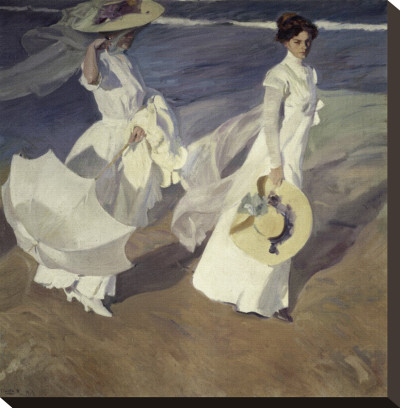 Stroll To The Edge Of The Sea by Joaquin Sorolla Y Bastida Pricing Limited Edition Print image