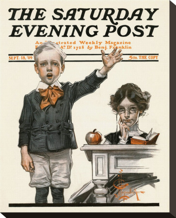 Boy Reciting For Teacher, C.1909 by Joseph Christian Leyendecker Pricing Limited Edition Print image