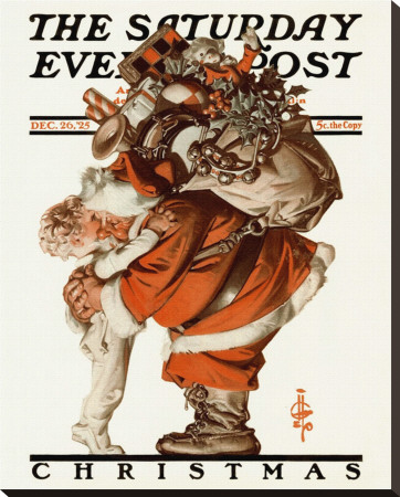 Hug From Santa, C.1925 by Joseph Christian Leyendecker Pricing Limited Edition Print image