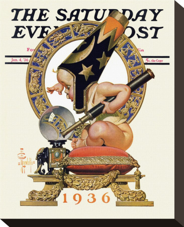 New Year's Baby, C.1936: Crystal Ball by Joseph Christian Leyendecker Pricing Limited Edition Print image