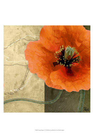 Orange Poppies V by Patty Q. Pricing Limited Edition Print image
