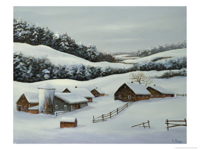 New Hampshire Snow Scene by Konstantin Rodko Pricing Limited Edition Print image