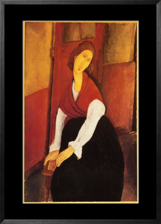 Jeanne Hebuterne In Red Shawl by Amedeo Modigliani Pricing Limited Edition Print image