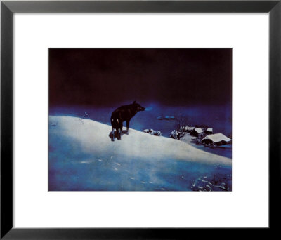 Lone Wolf, February by Alfred Von Kowalski-Wierusz Pricing Limited Edition Print image