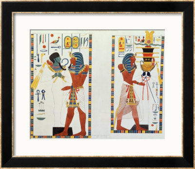 Two Murals From The Tombs Of The Kings Of Thebes, Discovered By G. Belzoni by Giovanni Battista Belzoni Pricing Limited Edition Print image