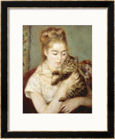 Woman With A Cat by Pierre-Auguste Renoir Pricing Limited Edition Print image