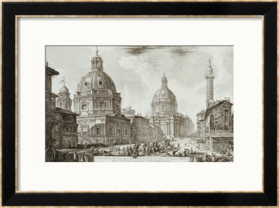 A View Of Rome With The Two Churches Of Santa Maria Di Loreto And The Church Of Our Lady by Giovanni Battista Piranesi Pricing Limited Edition Print image