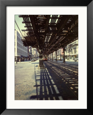 Elevated Rail And Streetcar In New York Times Square by Andreas Feininger Pricing Limited Edition Print image