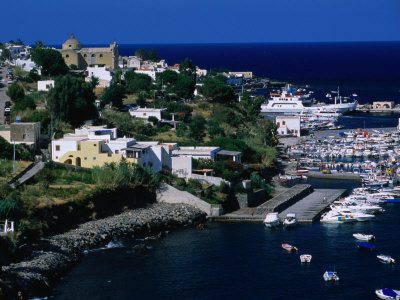Santa Marina Port, Part Of Aeolian Islands, Santa Maria Salina, Sicily, Italy by Dallas Stribley Pricing Limited Edition Print image