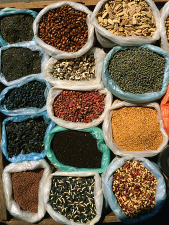 Spices For Sale At Market, Pa-An, Hpa-An, Kayin State, Myanmar (Burma) by Bernard Napthine Pricing Limited Edition Print image