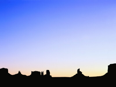 Sunset Over Rock Formations Monument Valley, Utah, Usa by Rob Blakers Pricing Limited Edition Print image