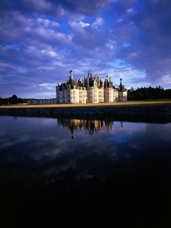 Chateau De Chambord Reflected In Moat, Chambord, France by Chris Mellor Pricing Limited Edition Print image